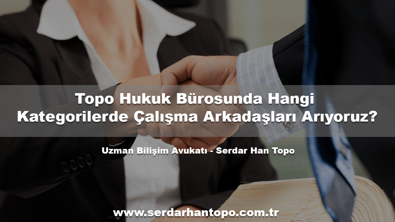 Topo hukuk bürosunda iş imkanı - staj avukatlık